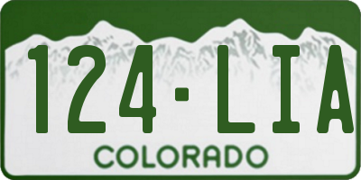 CO license plate 124LIA