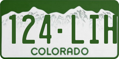 CO license plate 124LIH