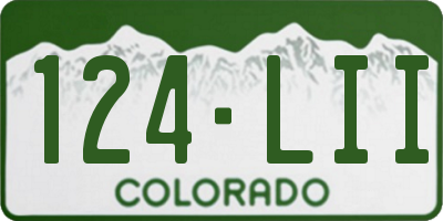 CO license plate 124LII