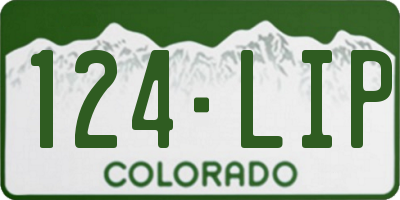 CO license plate 124LIP