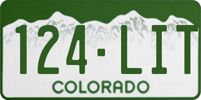 CO license plate 124LIT