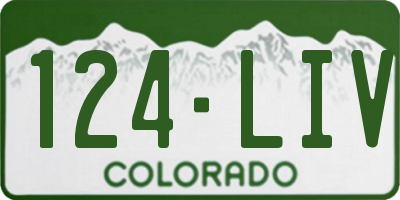 CO license plate 124LIV