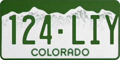 CO license plate 124LIY