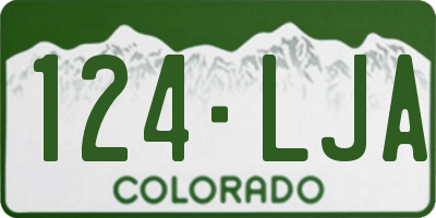 CO license plate 124LJA