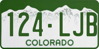 CO license plate 124LJB