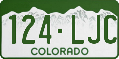 CO license plate 124LJC