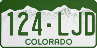 CO license plate 124LJD