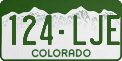 CO license plate 124LJE