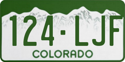 CO license plate 124LJF