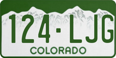 CO license plate 124LJG