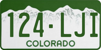 CO license plate 124LJI
