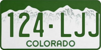 CO license plate 124LJJ
