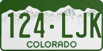 CO license plate 124LJK