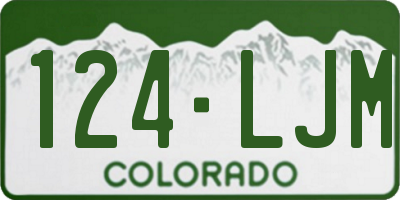 CO license plate 124LJM