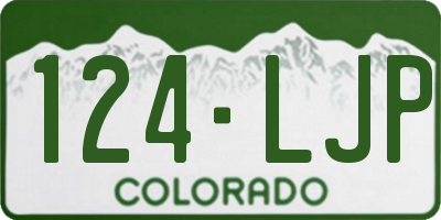 CO license plate 124LJP