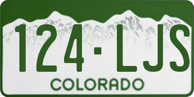 CO license plate 124LJS
