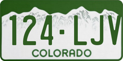 CO license plate 124LJV