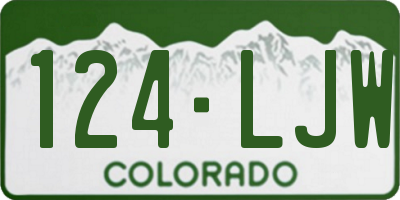 CO license plate 124LJW