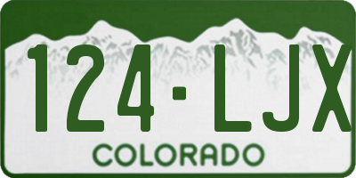CO license plate 124LJX