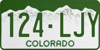 CO license plate 124LJY