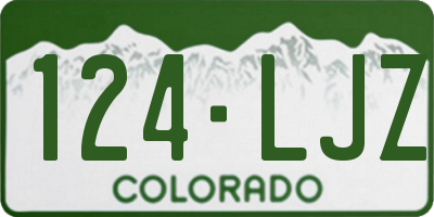 CO license plate 124LJZ