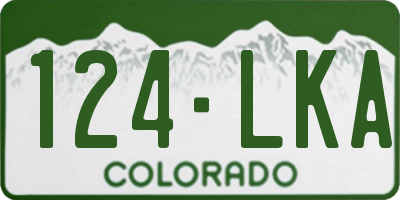 CO license plate 124LKA