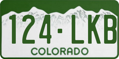 CO license plate 124LKB