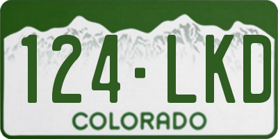 CO license plate 124LKD