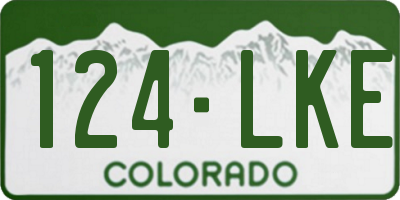 CO license plate 124LKE