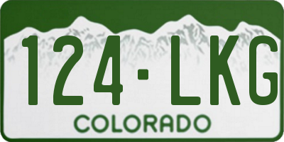 CO license plate 124LKG