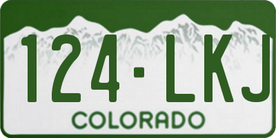 CO license plate 124LKJ