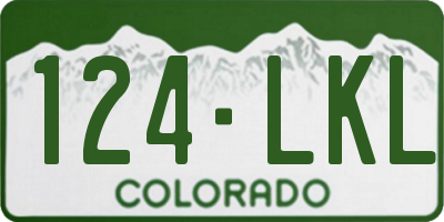CO license plate 124LKL
