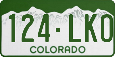 CO license plate 124LKO