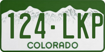 CO license plate 124LKP