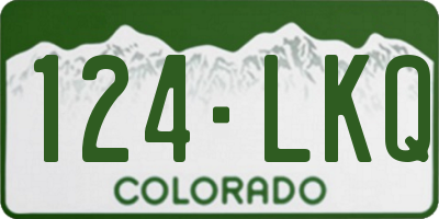 CO license plate 124LKQ