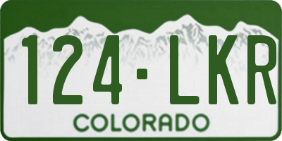 CO license plate 124LKR