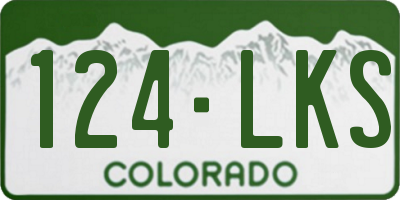 CO license plate 124LKS