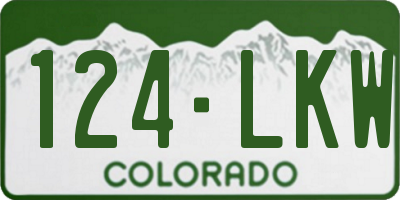 CO license plate 124LKW