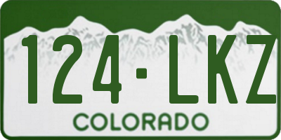 CO license plate 124LKZ
