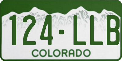 CO license plate 124LLB