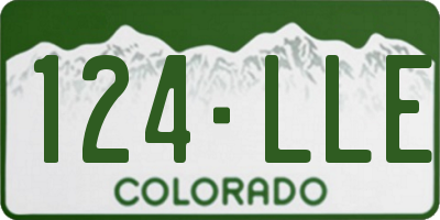 CO license plate 124LLE