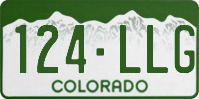 CO license plate 124LLG