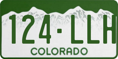CO license plate 124LLH