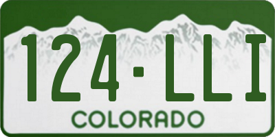 CO license plate 124LLI