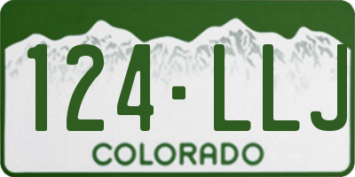 CO license plate 124LLJ