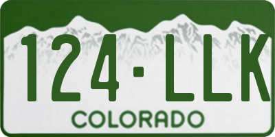 CO license plate 124LLK