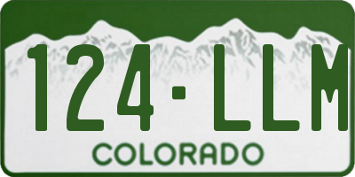 CO license plate 124LLM
