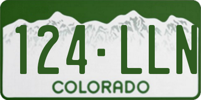 CO license plate 124LLN