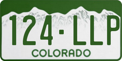 CO license plate 124LLP