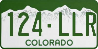 CO license plate 124LLR